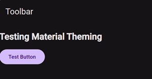 Material Toolbar Dark